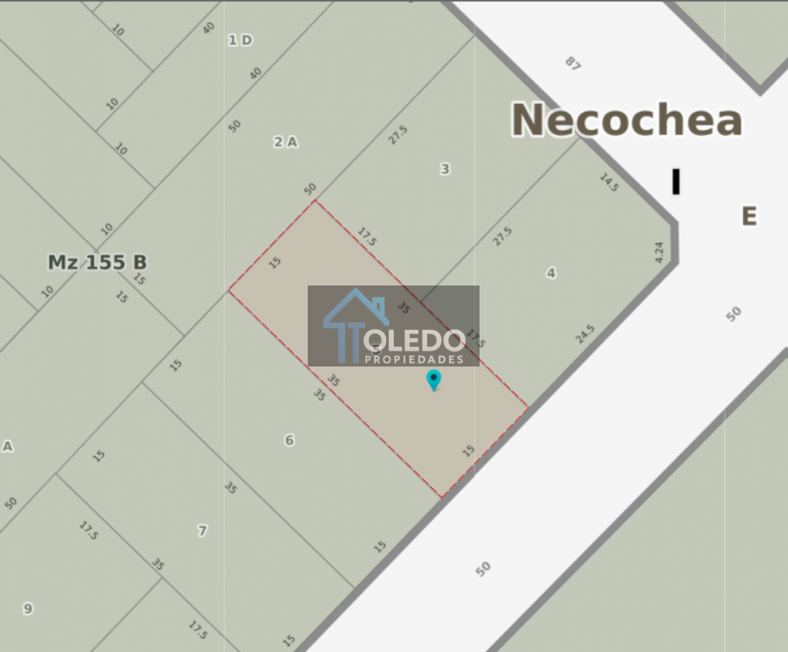 Dos lotes en venta en Necochea - calle 87 casi 50 y 50 casi 87