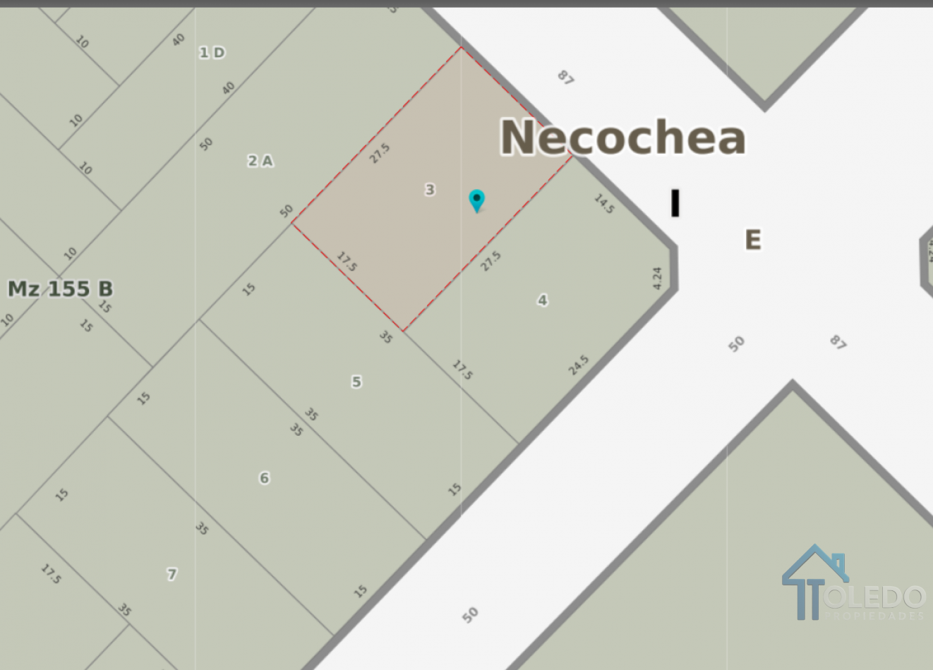 Dos lotes en venta en Necochea - calle 87 casi 50 y 50 casi 87