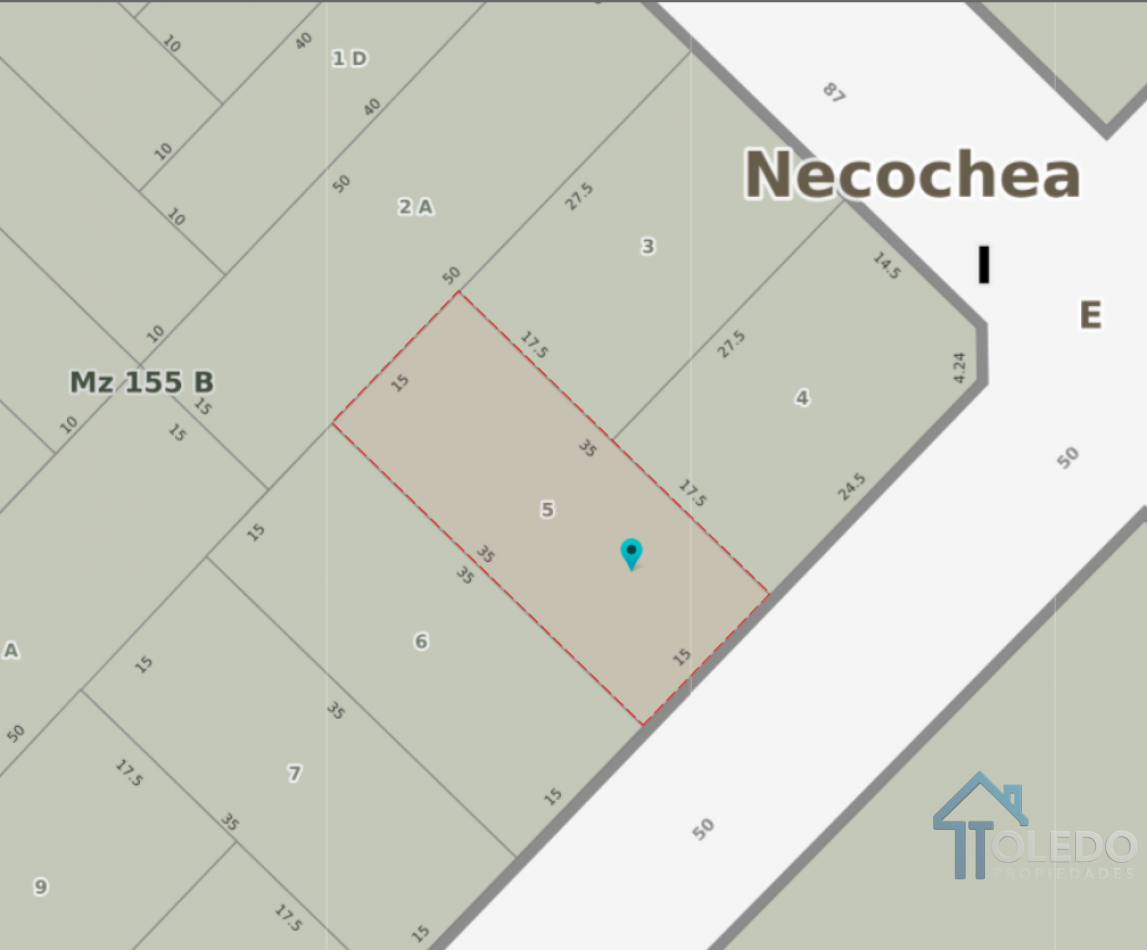 Dos lotes en venta en Necochea - calle 87 casi 50 y 50 casi 87