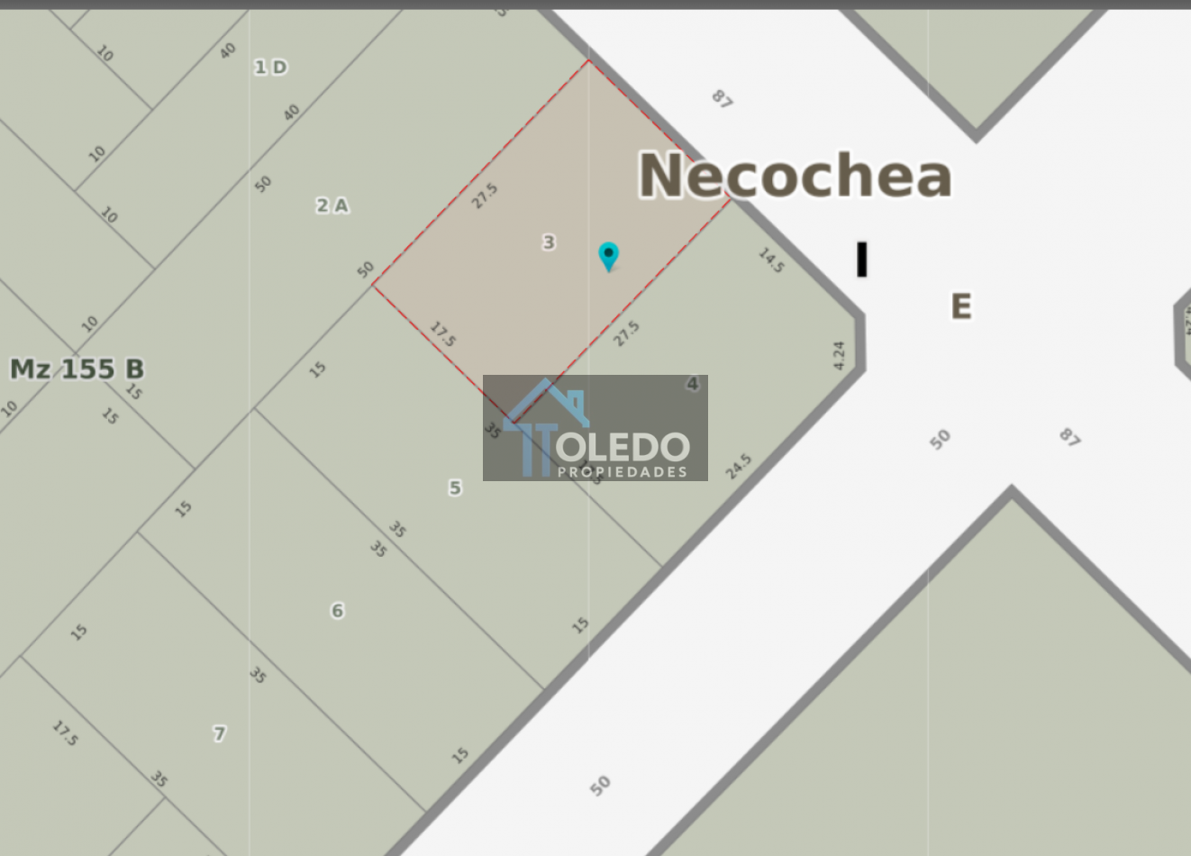 Dos lotes en venta en Necochea - calle 87 casi 50 y 50 casi 87